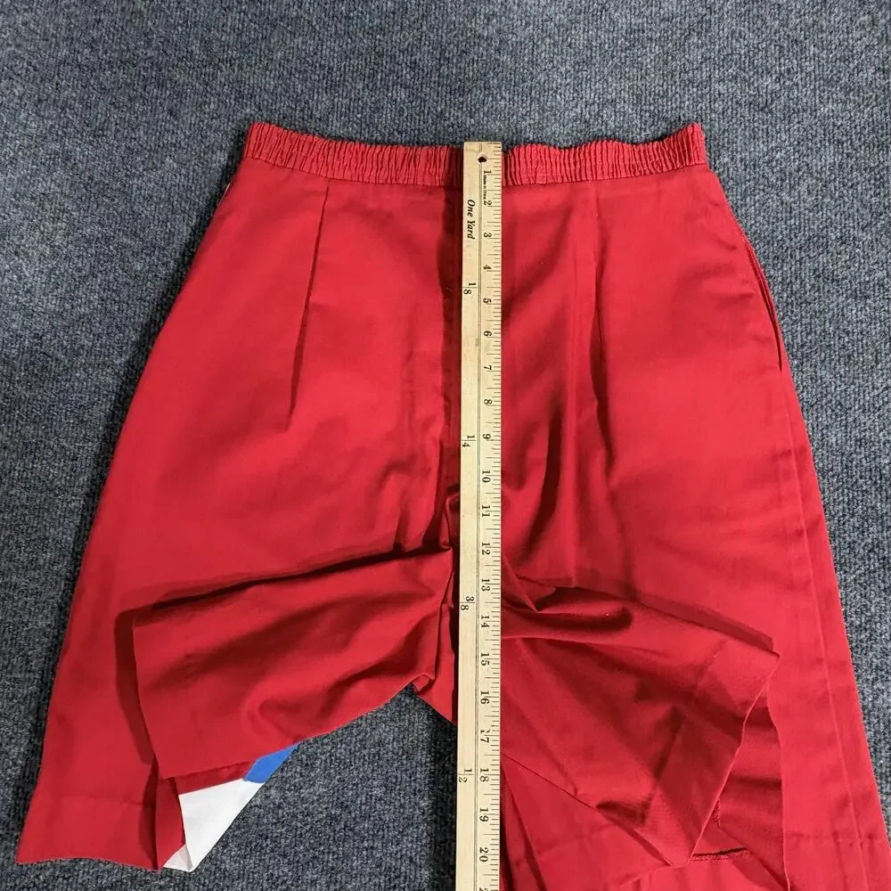 Vintage David Smith Shorts Womens 12 Multicolor Geometric Culotte Elastic Waist